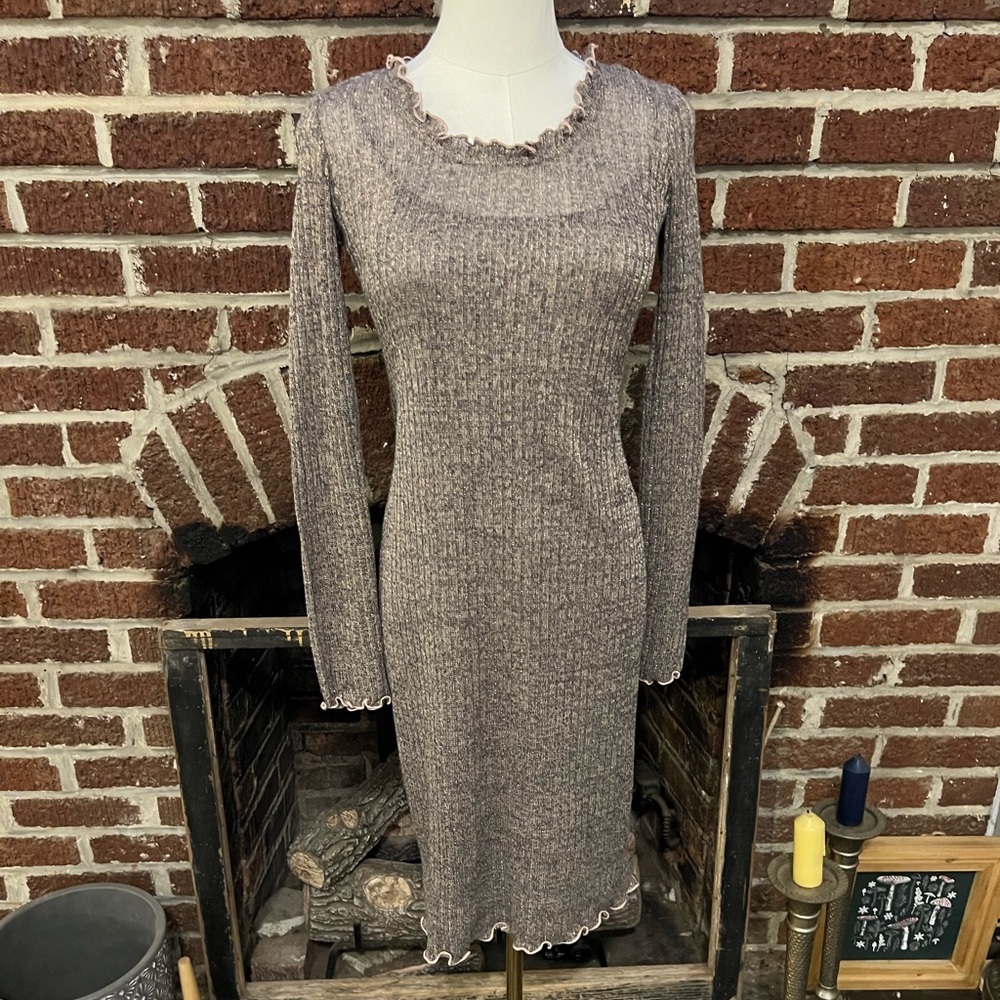 NWT chelsea & violet "sparkle party" rib knit dress